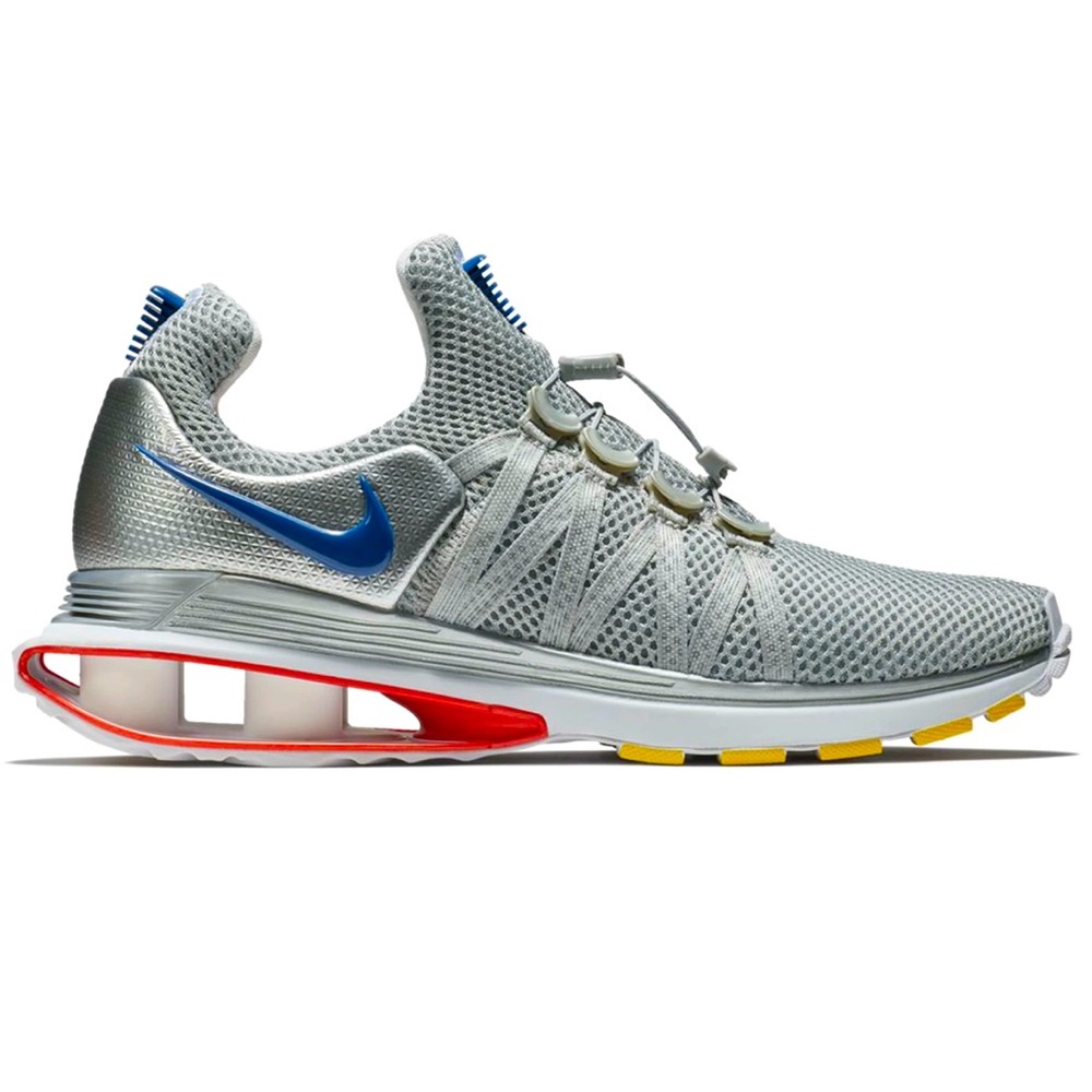 Nike Shox Gravity Sneakers Mens Running Training Shoes Metallic Silver Gray Grey - Picture 2 of 16